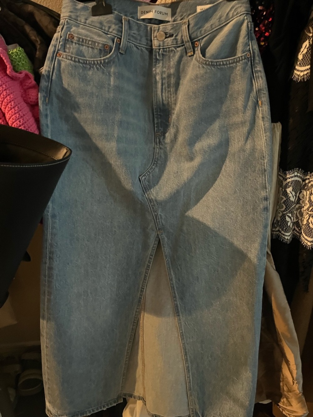 Denim Forum (The 90s Vintage Maxi Jean skirt ) size 28 - Picture 4 of 8